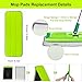 Replacement Microfiber Mop Pads for Libman Rinse 'n Wring Mop and Bucket System, Washable Reusable Wet & Dry Cleaning Refill Head for Multi-Surface Floor-6 Pack