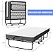 DICTAC Folding Bed with Mattress 75 x 38 Twin Size Bed Frame Portable Foldable Guest Beds for Adults Rollaway Bed with Wheels Fold up Beds for Easy Storage and Move- 5'' Luxurious Memory Foam Mattress