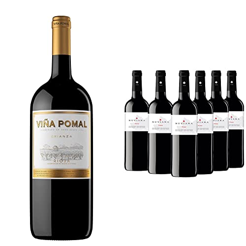 Viña Pomal Crianza Magnum - Vino Tinto DO Rioja, 100% Tempranillo - Botella 1.5L & Nuviana - Vino Tinto - Caja 6 botellas 75cl Cover