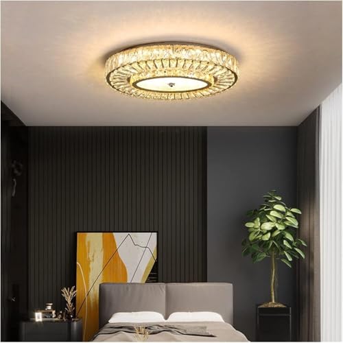 Lampe de lustre moderne à LED et plafonnier en cristal pour design de salon