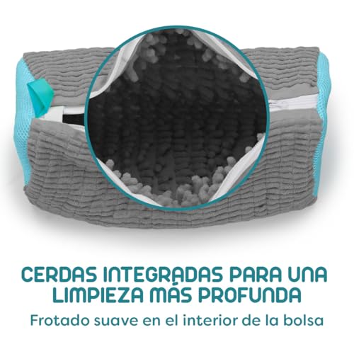 Miniatura 4 de Bolsas Para Lavar Zapatos En Lavadora, Ajustable 360 Grados, Con Cremallera