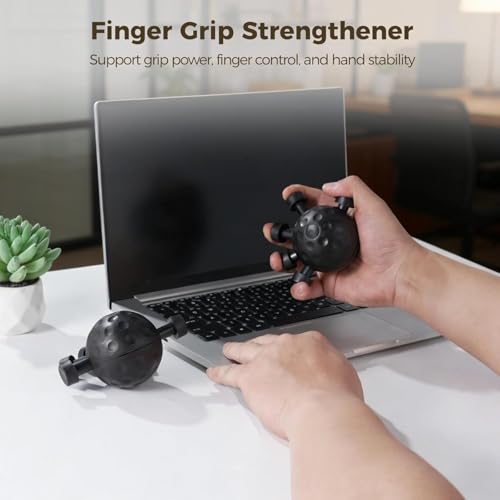 Image of Hand Grip Strengthener,Ultimate Finger Exerciser Strength Trainer Exercise Ball Hand Strengthener Hand Balls Workout Equipment for Men & Women (Finger Exerciser)