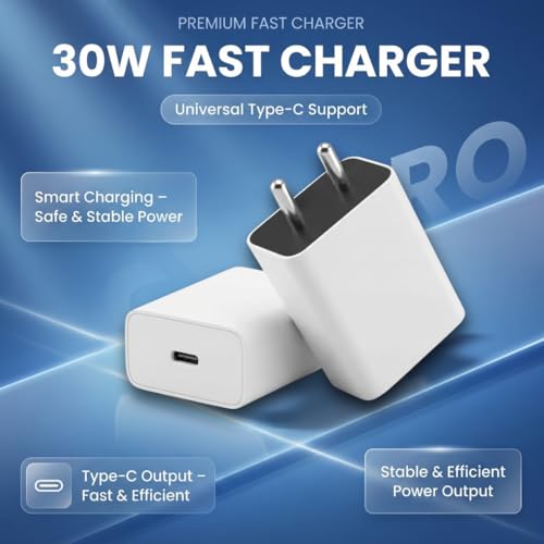 Image of 30w USB-C PD Rapid Adapter for Google Pixel 10 /9 /8 /7 Series | Fast Charging Charger for Tablets & Chromebooks | Safe & Efficient| Original Charging Speed