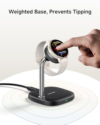 SwanScout Charger Stand for Garmin Watch Forerunner 255/165/55, Vivoactive 6/5, Instinct 3/2, Fenix, Tactix, Approach, Quatix Series and for Multiple Garmin Watch Devices, SwanScout 505GM (Black) - Image 5