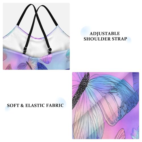 Enchanted Butterfly Pattern Girls One-Piece Swimsuit Beach Swim Bathing Suit3