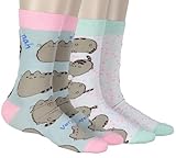 Culture Fly Pusheen The Cat Nah Lazy Adult 2-Pack Crew Socks OSFM