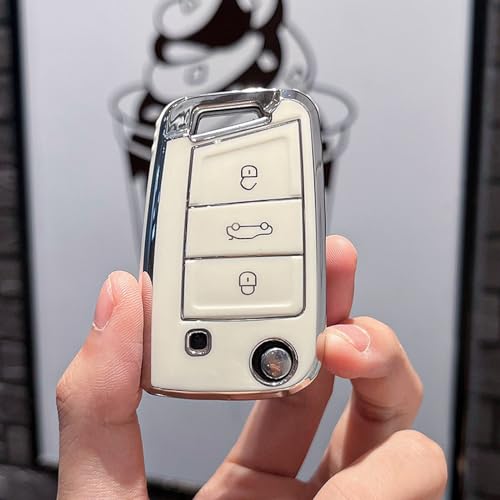 Funda para llave de coche TPU ideal para el día a día en VW Golf 7, Polo y Seat Leon