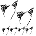 LUOZZY 6pcs Lace Cat Ears Headband Black Hollow Out Hair Accessories for Women Girls Halloween Party Cosplay Fashion Headwear