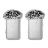 RTNLIT 2 Pack Windscreen for DJI MIC 2 Transmitter/OSMO POCKET 3 External Microphone, Furry Noise Reduction Microphone Cover Pop Filter