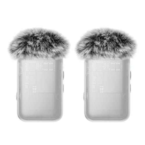 RTNLIT 2 Pack Windscreen for DJI MIC 2 Transmitter/OSMO POCKET 3 External Microphone, Furry Noise Reduction Microphone Cover Pop Filter