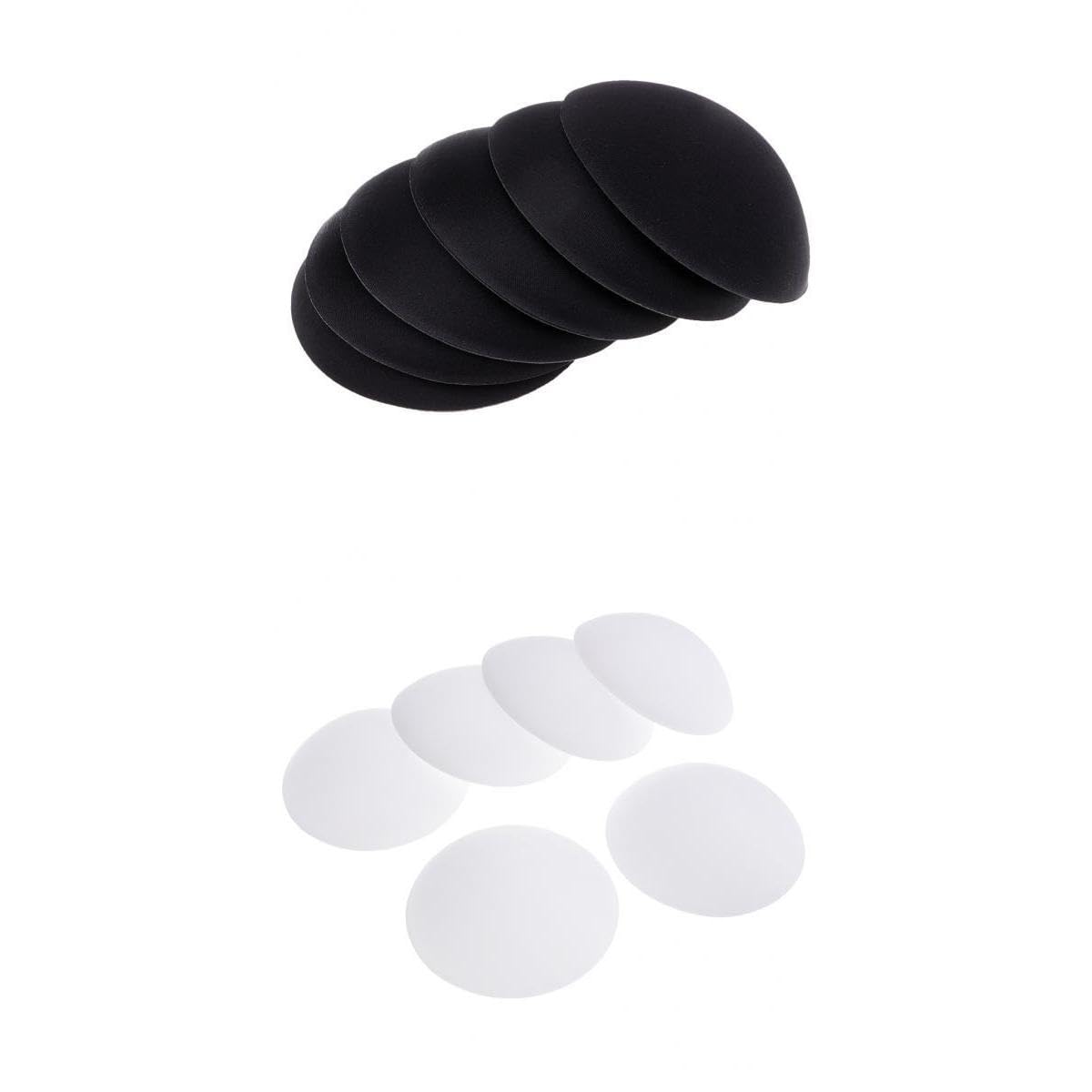 SNAPPSY 6 Pairs Push Up Bra Pads Inserts Sponge Breast Enhancer Swimwear Black White-image-13
