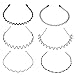 Produktbild Welle Metall Stirnband,Comius Sharp 6 Stück Metall Haarreifen,multi-Stil Feder-Wellen Unisex Flexibles Haarbänder, Metall Haarband Schwarz Spring Wave Haarband