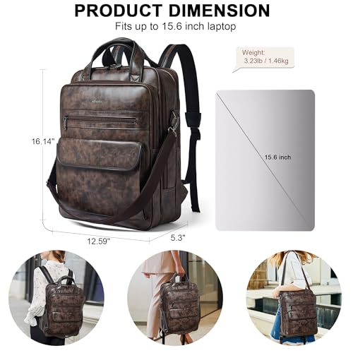 Mochila para portátil vegana Shrrie unisex 15.6 pulgadas miniatura 6