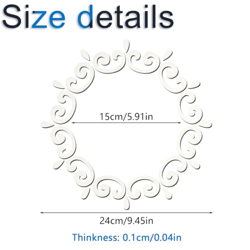 Image of INCREWAY 1 Set Silver Acrylic Self Adhesive Lamp Base, Mirror Finish Wall Mount Light Holder, Peel Stick Decorative Plate for Pendant Ceiling Fixture Decorative Lamp