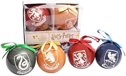 Ciao Zestaw 4 kulek choinkowych do decoupage Harry Potter Hogwart...