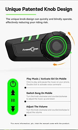 Freedconn Ky Motorcycle Helmet Speaker Helmet Headphone Motorbike Bluetooth Headset Automatic Answer/Call Music Control/Noise Cancellation/Easy Set Up, Single Person Use Only #TOP3