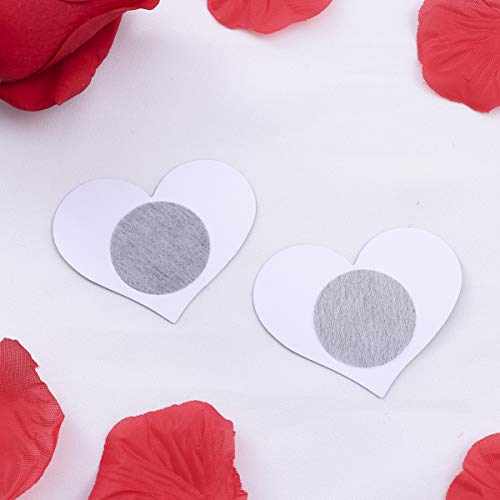 Tendycoco 10 pares adesivos para mamilos de cetim para mulheres (preto)