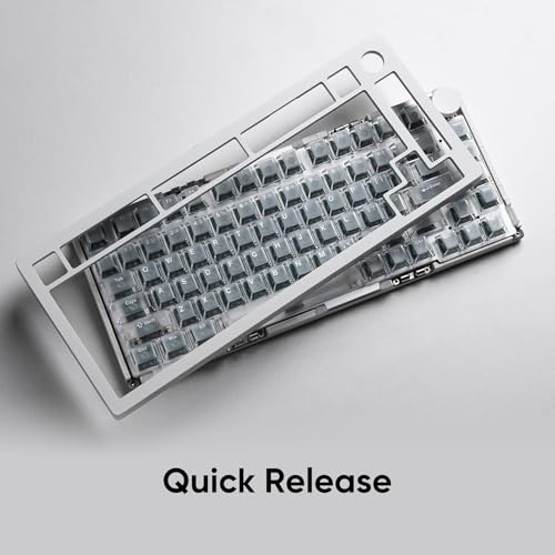 Image of MONSGEEK M1 V5 HE Rapid Trigger Gaming Keyboard Quick Release Aluminum Mechanical Keyboard, White Transparent AstroAim Magnetic Switch