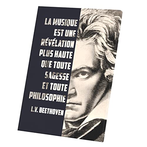 Art Beethoven Musique Affiche Poster Toile Décorative Citation Inspirante 30x42