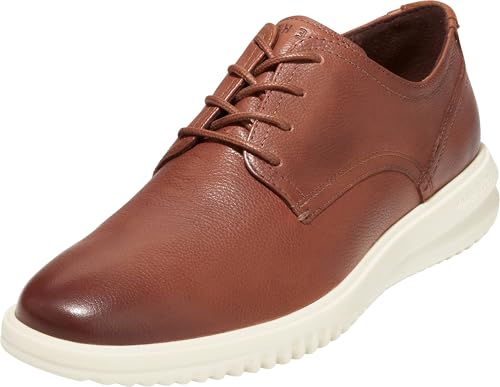 Cole Haan mens Grand+ Plain Toe Oxford, British Tan Leather/Ivory, 9.5 Wide US