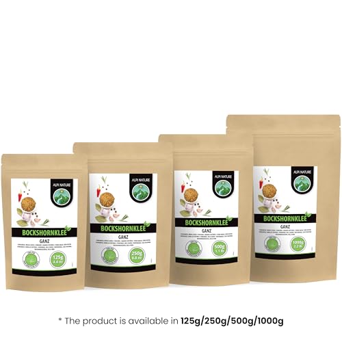 Alpi Nature Bockshornkleesamen ganz 250g, Bockshornklee ganz, Bockshornklee Gewürz, Fenugreek