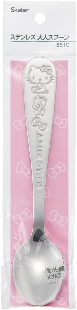 Skater SS1C-A Sanrio Stainless Steel Spoon, For Adults, Engraved, Hello Kitty