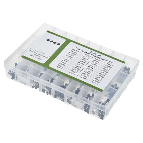 Organized TO-92 - Colección de transistores (200/600/840 piezas) con corriente estable para ingenieros y aficionados, kit surtido de componentes electrónicos