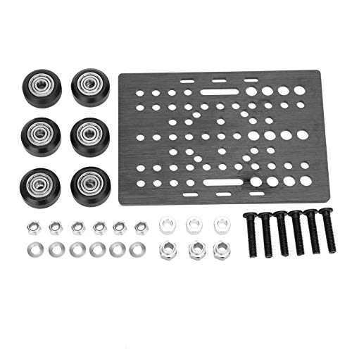 Miskall Gantry Plate Slide Build Board Bearing Pully Set, Fit for Opennbuilds V Type NEMA Linear Actuator 20-80mm