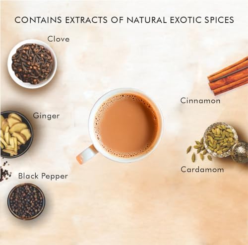 Image of Octavius Indian Masala Chai Tea Premix - 500 Gm Jar (Pack of 2) | 1 Min Ready Tea Mix | Instant Masala Chai | 1 Kg Jar