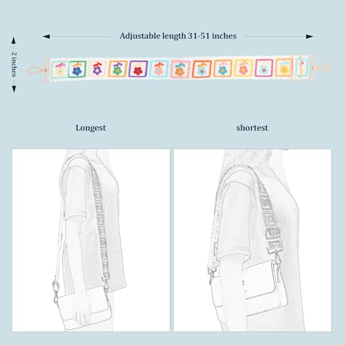 Image of chushui Knit Purse Strap,Replacement Crossbody Wide Adjustable Shoulder Strap for Bag Handbag
