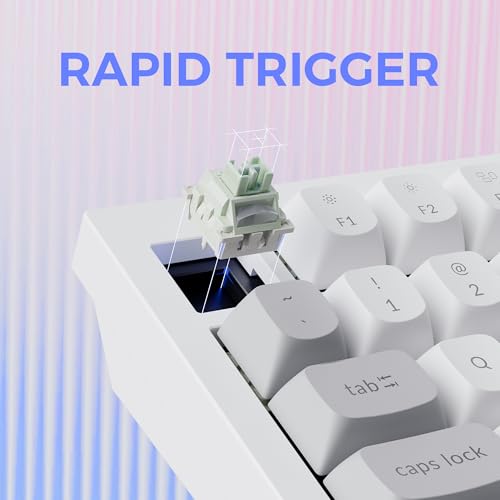 Image of Keychron Q1 HE 8K Magnetic Switch Wired Keyboard, Adjustable Actuation Point Launcher Web App Full Metal Body with PBT Keycaps Hot-Swappable Ultra-Fast Lime Magnetic Switch for Mac Windows Linux