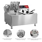 CROSSON ETL Listed 30Lbs Dual Tank Electric Commercial Deep Fryer with Solid Basket,Lid and Height Adjustable Legs for Restaurant Use,8L×2 Commercial Countertop Deep Fryer-120V/3600W(30Amps) - Image 3