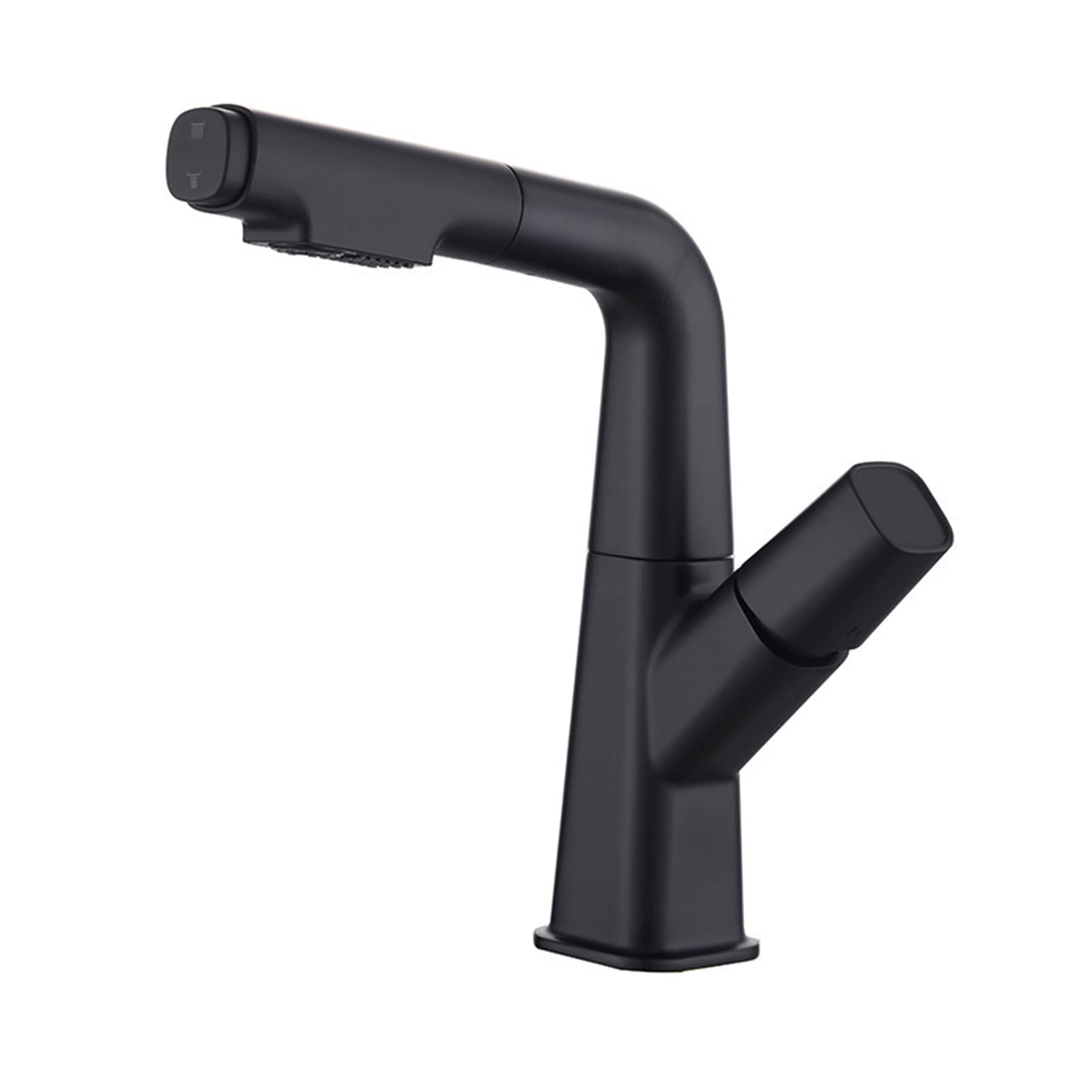 Nvsfzgiyg Nero Bathroom Sink Faucet With Pull Out Sprayer Liftable Mixer Tap For Hot And Cold Water Dual Mode Single Handle Lavatory Down Hole Basin,Black(Nero)