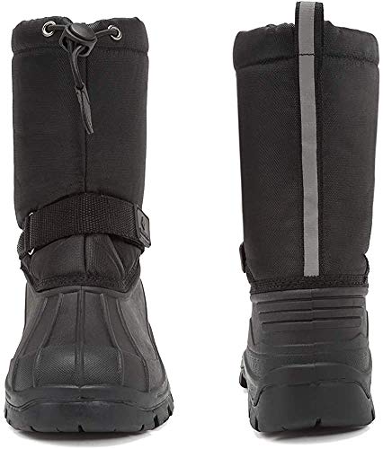 Cior Kids Snow Boots For Boys Girls Toddler Winter Outdoor Boots Waterproof With Fur Lined(Toddler/Little Kids/Big Kid) Tx1-Black-28 #TOP1