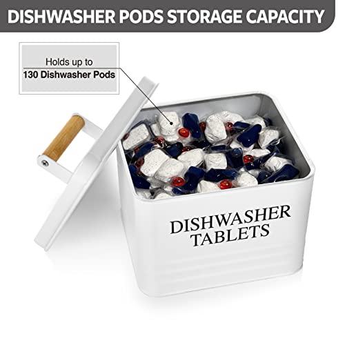 Calindiana Dishwasher Pods Container Holder With Lid For Kitchen Organization And Storage, White #TOP3