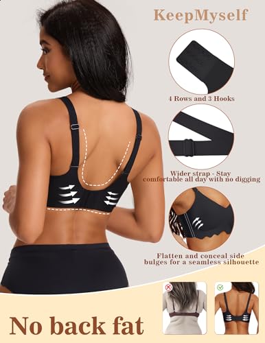 Image of Wireless Bras for Women No Underwire Wave Push Up Bra Seamless Bras Full Coverage Lift Everyday Bras