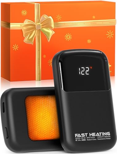 Hotdot AI Hand Warmers Rechargeable with Gift Box, 2 Pack Portable Electric Hand...