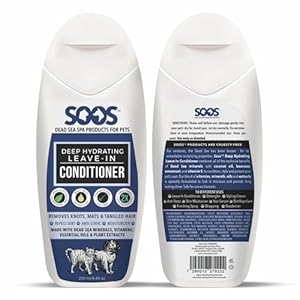 Soos Pets Deep Hydrating Leave-in Conditioner for Dogs and Cats | Natural Dead Sea Minerals & Vitamins | Skin Moisturizer, Polish Deeply, Enhance Coat Shine & Softness - 250ml Soos Pets Deep Hydrating Leave in Conditioner for Dogs and Cats Natural Dead Sea Minerals Vitamins Skin Moisturizer Polish Deeply Enhance Coat Shine Softness 250ml