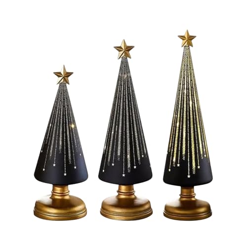 Sapin de Noël étoilé incassable en résine pour petits espaces