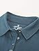 Women's V Neck Golf Polo Shirts Collarless Sleeveless UPF 50+ Sun Protection Quick Dry Blouses Tops(S, Grey Blue)
