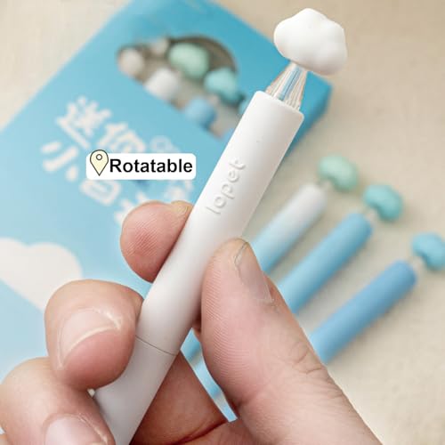 MOZXIRZ 4 bolígrafos gel rotativos con tinta negra 0.5 mm miniatura 4