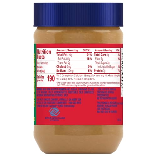 Image of Jifs Extra Crunchy Peanut Butter - Gluten Free 454 g (Imported)