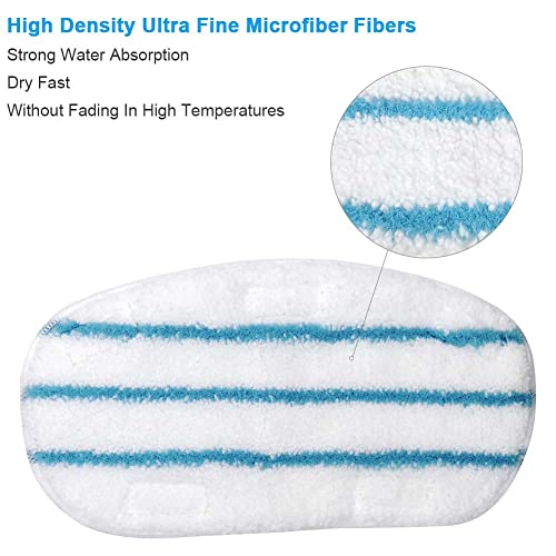 Fushing 8Pcs Steam Mop Pads, Washable Microfiber Cleaning Steamer Replacement Pads for PurSteam ThermaPro 10-in-1 Steam Mop Cleaner (8pcs) 2 Gallery Image