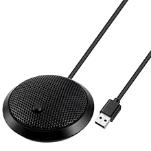 1.5M Omnidirectional Conference USB Microphone: Capture crystal-clear audio from everyone in the room with this 360° condenser PC microphone. It picks up voices within a 10-foot radius, perfect for group meetings and conferences where multiple speake...