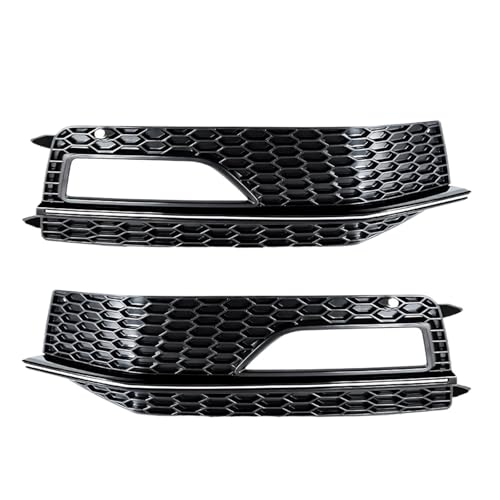 Grille de phare antibrouillard pour Audi A4 B8 S-Line 2012-2015 en nid d'abeille argenté