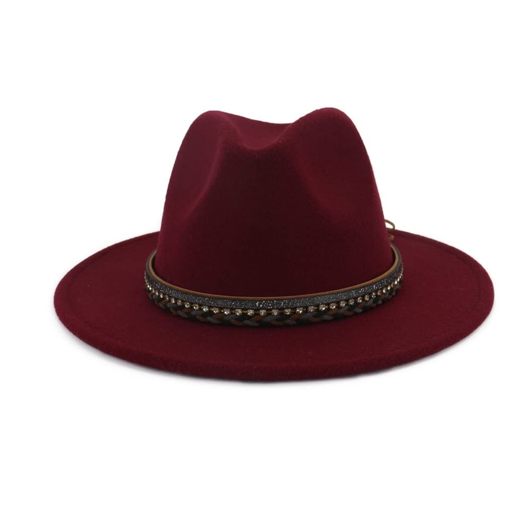 Chapeau Fedora femme ajustable taille 56-58cm pour protéger du vent avec élégance bronze