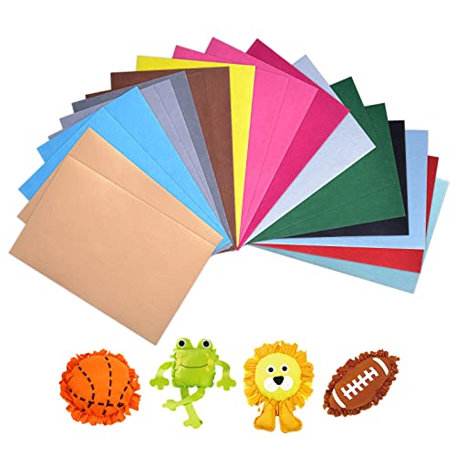 20Pcs Tela de Fieltro 20x30cm Hojas de Fieltro No Tejido Fieltro Manualidades Hoja de Fieltro Suave Felt Fabric para Niños Costura Patchwork DIY Artesanías Decoración, 1mm de Grosor, Color Aleatorio Cover