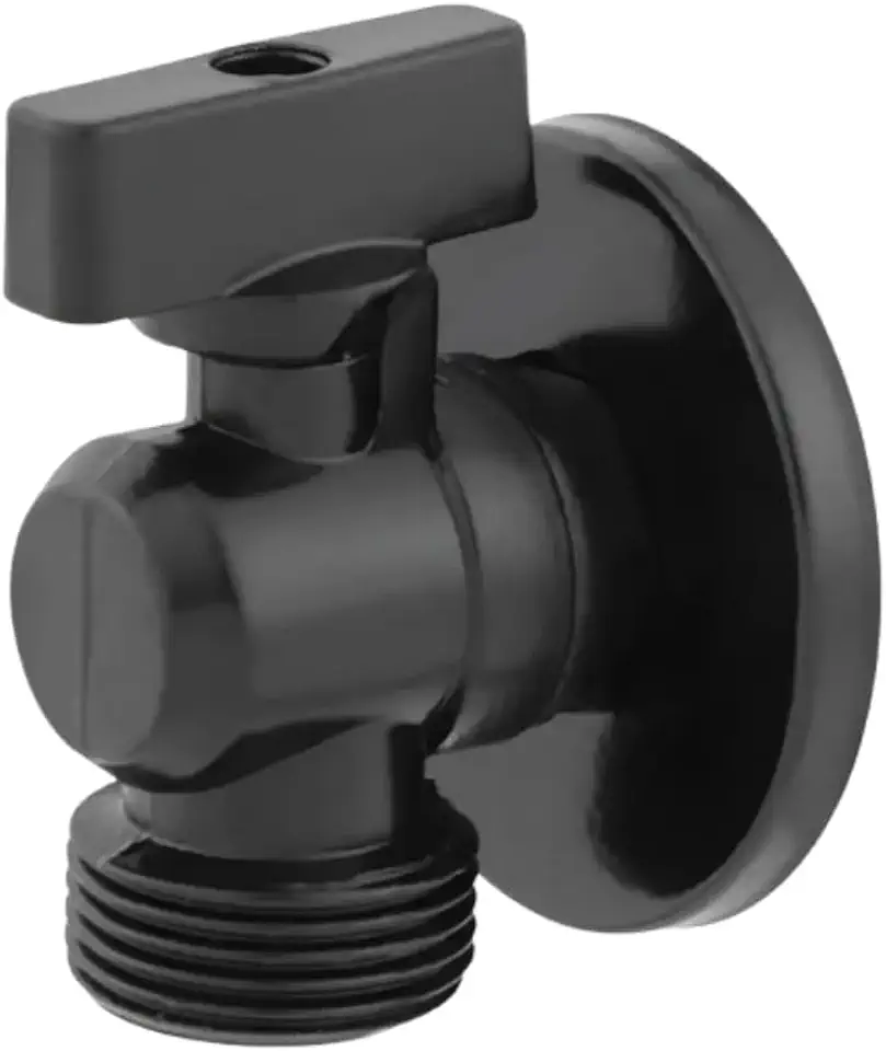 Registro Esfera Metal Preto 1/4 De Volta Para Maquina De Lavar 1/2 X 3/4 - Compatível Com Bebedouros, Máquinas de Lavara Roupa E Louça, Tanque, Jardim, Multisuo