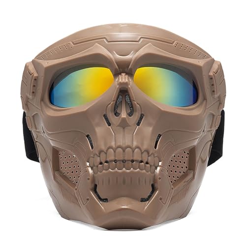 TOWARDSNAN Gafas de equitación ajustables para motocicleta, gafas extraíbles para la cara, gafas protectoras para los ojos