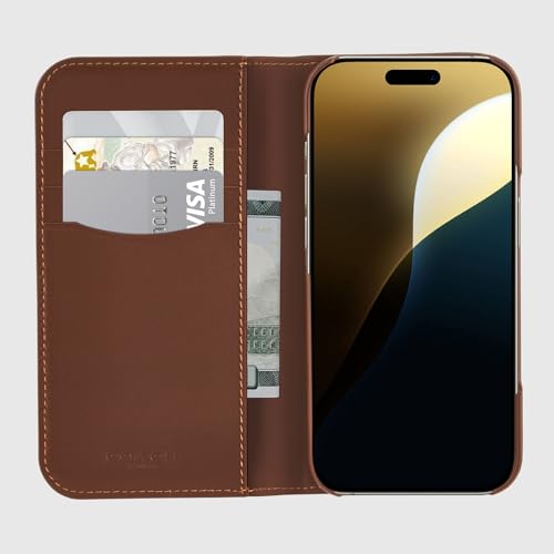 Coach Signature Leather Wallet Folio iPhone 16 Case - Designer Phone Case - Hazelnut - image 7